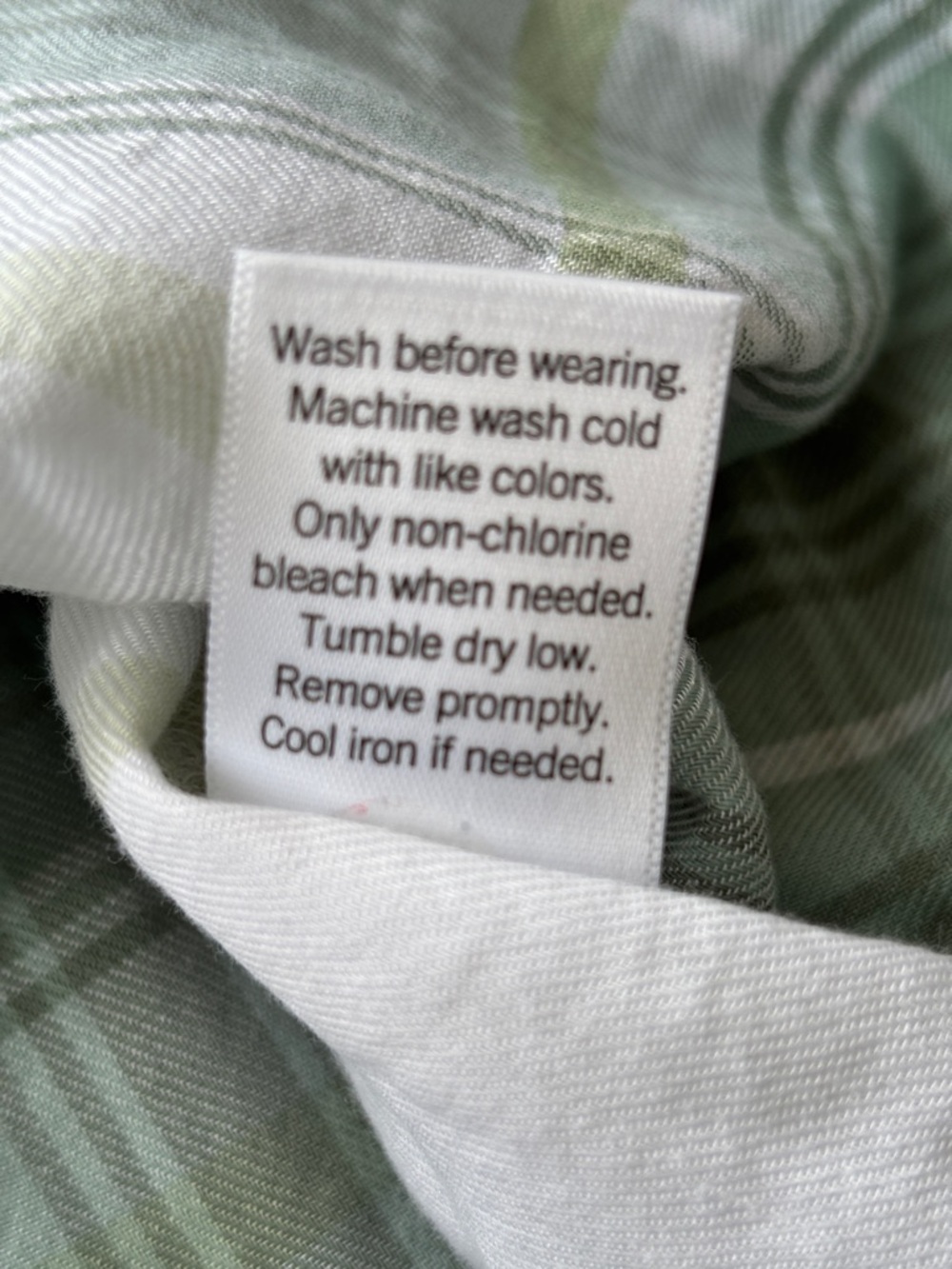 Women’s SO Favorite Button-Down shirt in Green Plaid - Picture 4 of 7